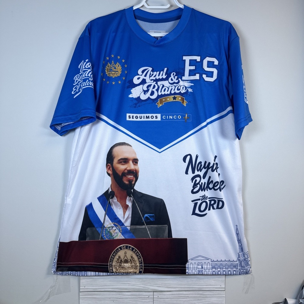 El Salvador 503 XL Soccer Jersey Of El Salvador  President Nayib Bukele
